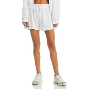 GIFT50 48$ AQUA Athletic Gonzales Sweatshorts Drawstring Waistband Size XS White